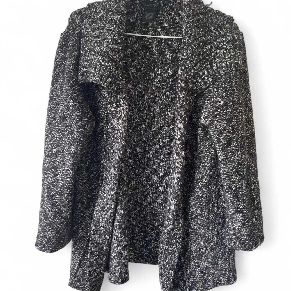 Grey and Black knit Cardigan by Nomadic Trader Size L
